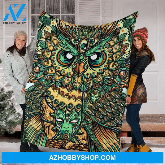 God Owl Of Dreams Fleece Blanket