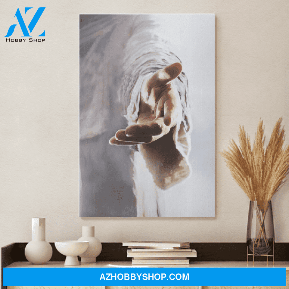 God Portrait Canvas Wall Art - Poster Printing - Wall Art - Jesus Gives His Hand