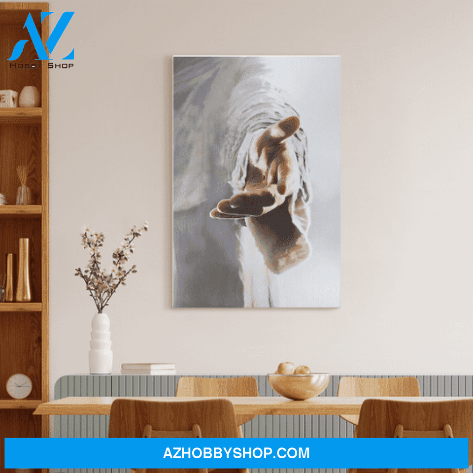 God Portrait Canvas Wall Art - Poster Printing - Wall Art - Jesus Gives His Hand