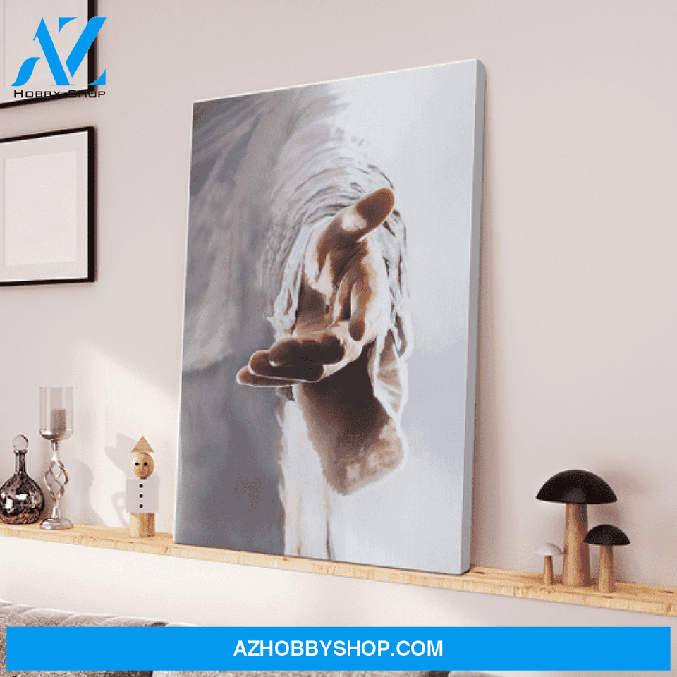 God Portrait Canvas Wall Art - Poster Printing - Wall Art - Jesus Gives His Hand