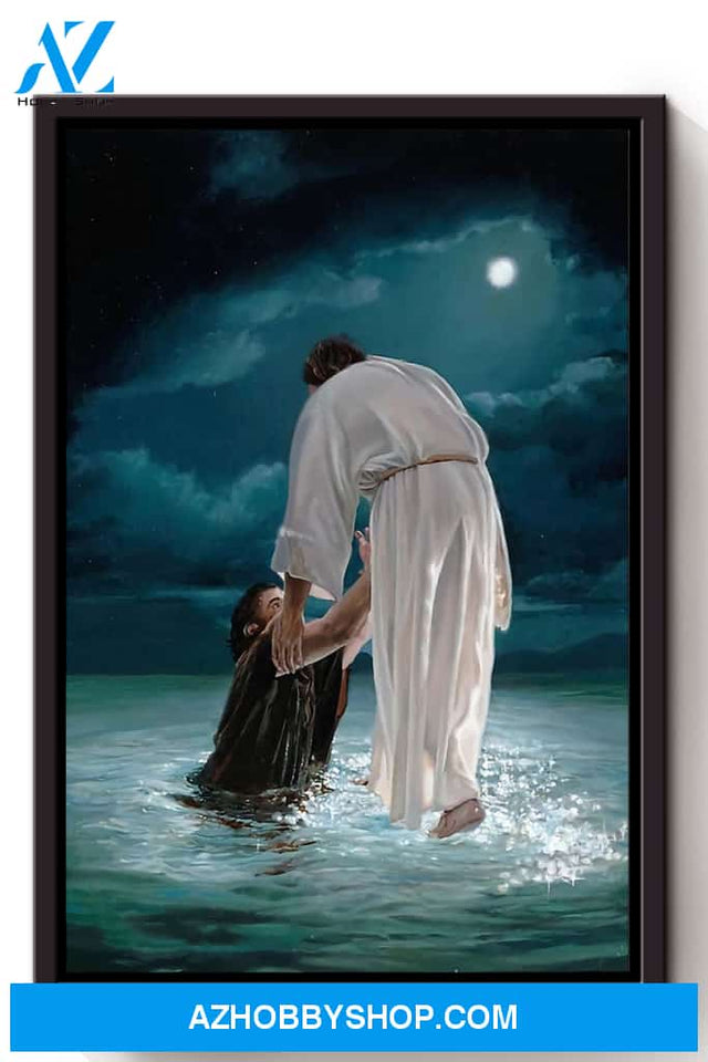 God Saved Him Christian Wall Art Gift For Christmas Canvas And Poster, Wall Decor Visual Art