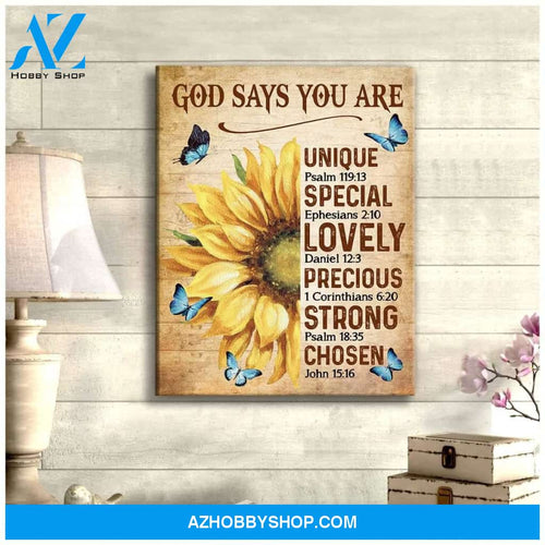 God Says Butterfly Wall Art Canvas