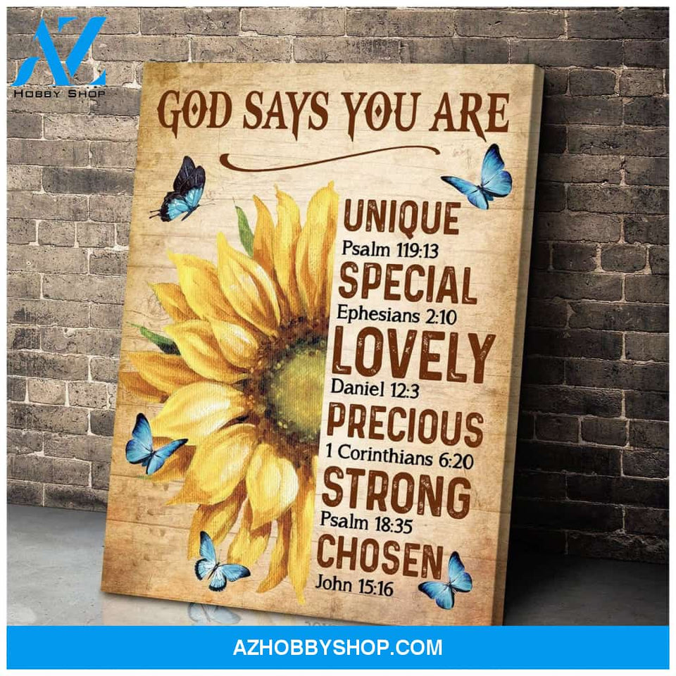 God Says Butterfly Wall Art Canvas