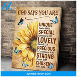 God Says Butterfly Wall Art Canvas