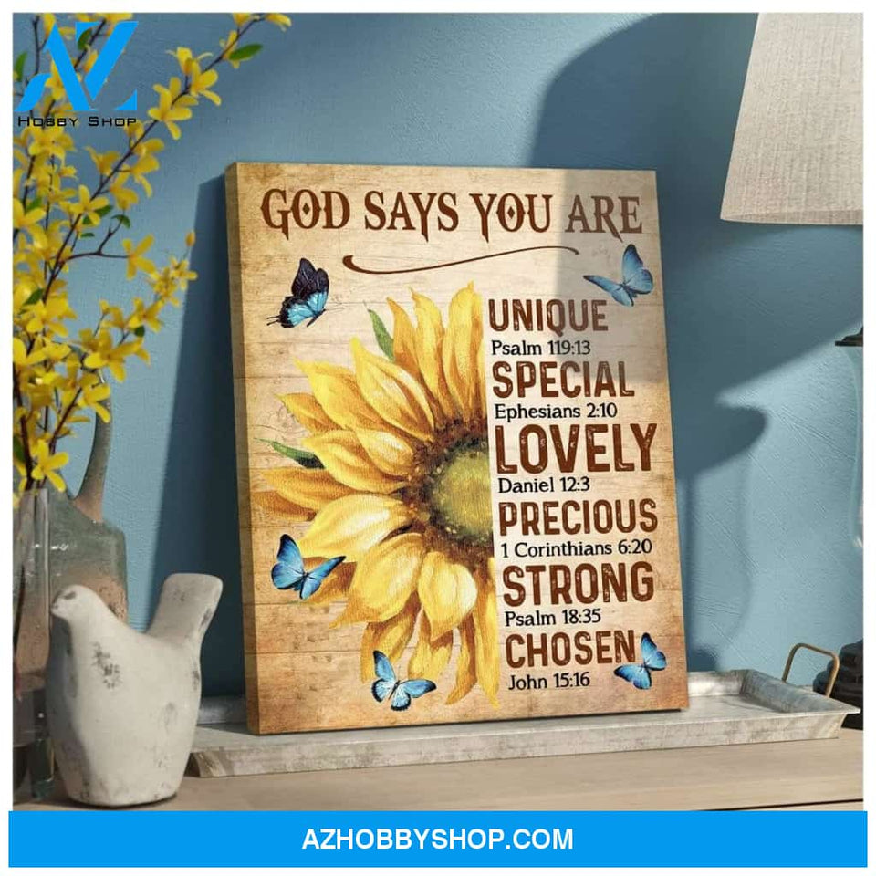 God Says Butterfly Wall Art Canvas
