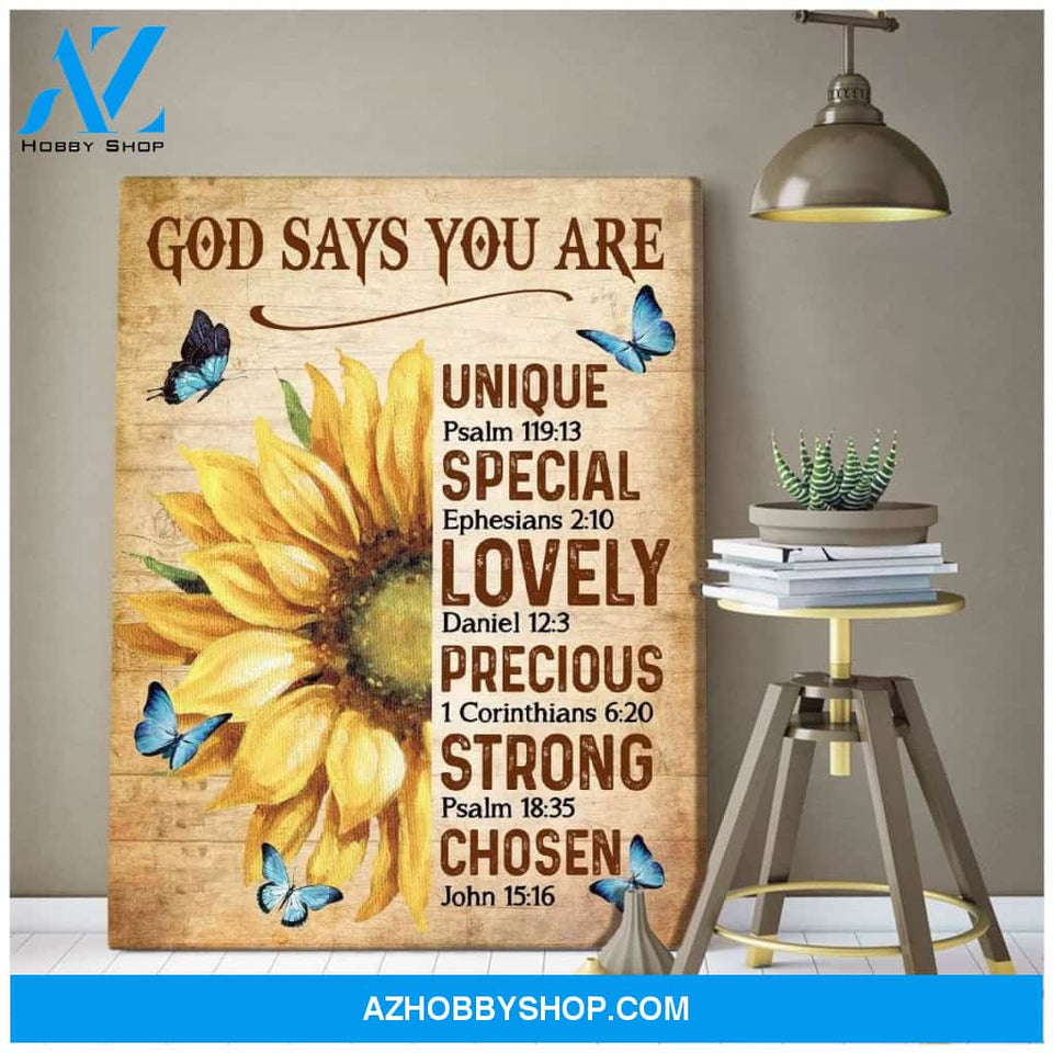 God Says Butterfly Wall Art Canvas
