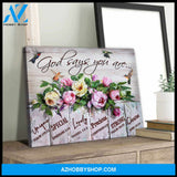 God Says Hummingbird Canvas Wall Art Decor