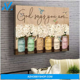 God Says Hummingbird Wall Art Canvas