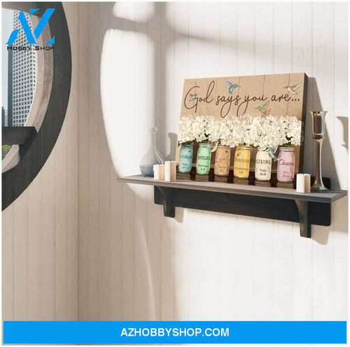 God Says Hummingbird Wall Art Canvas