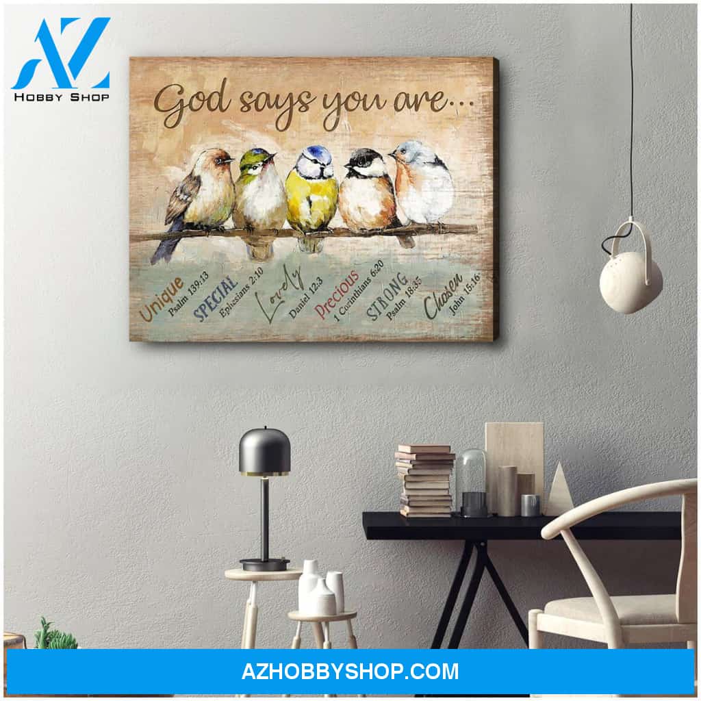 God Says You Are Birds Canvas Wall Art Decor