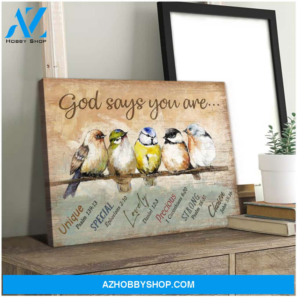 God Says You Are Birds Canvas Wall Art Decor
