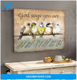 God Says You Are Birds Canvas Wall Art Decor