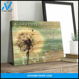 God Says You Are Butterfly and Dandelion Canvas Wall Art Decor