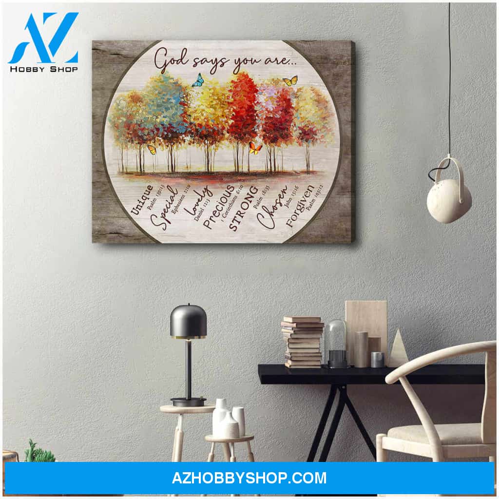 God Says You Are Butterfly Canvas Wall Art