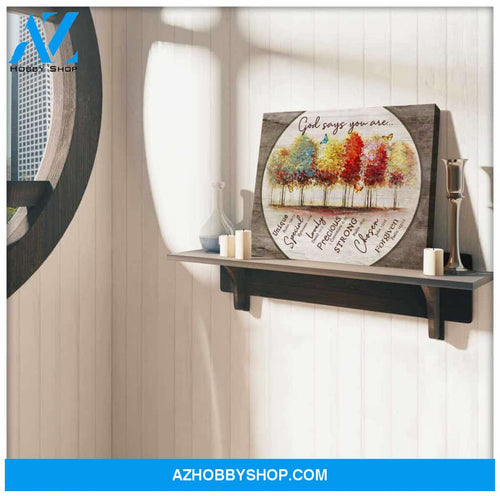 God Says You Are Butterfly Canvas Wall Art