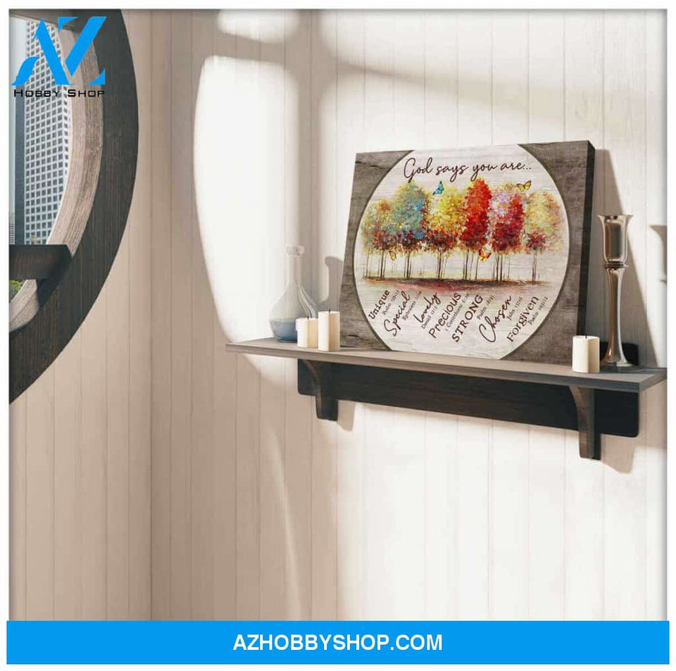 God Says You Are Butterfly Canvas Wall Art