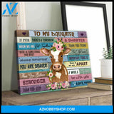 God Says You Are Calf Cow Canvas Wall Art Decor