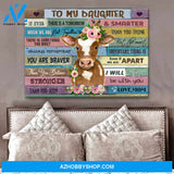 God Says You Are Calf Cow Canvas Wall Art Decor