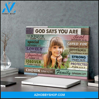 Personalized Canvas, God Says You Are Canvas Wall Art