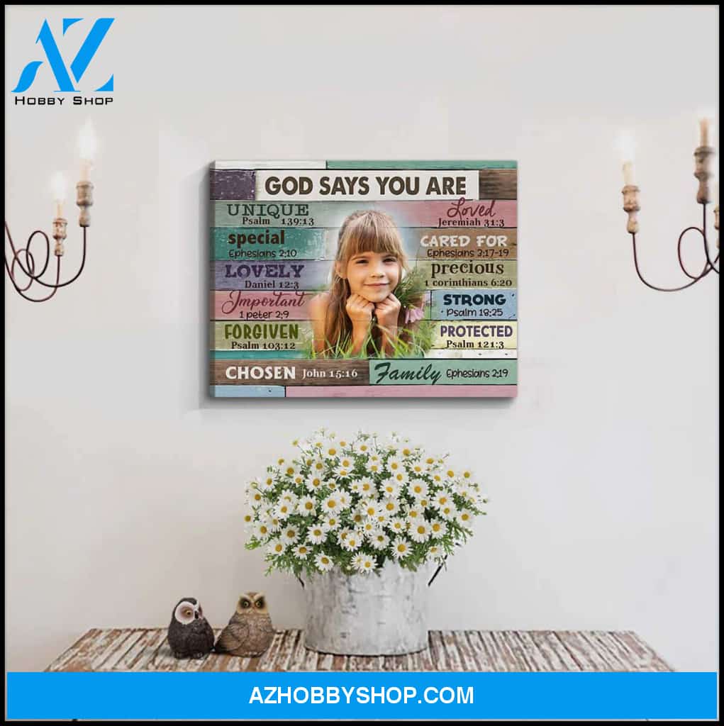 Personalized Canvas, God Says You Are Canvas Wall Art