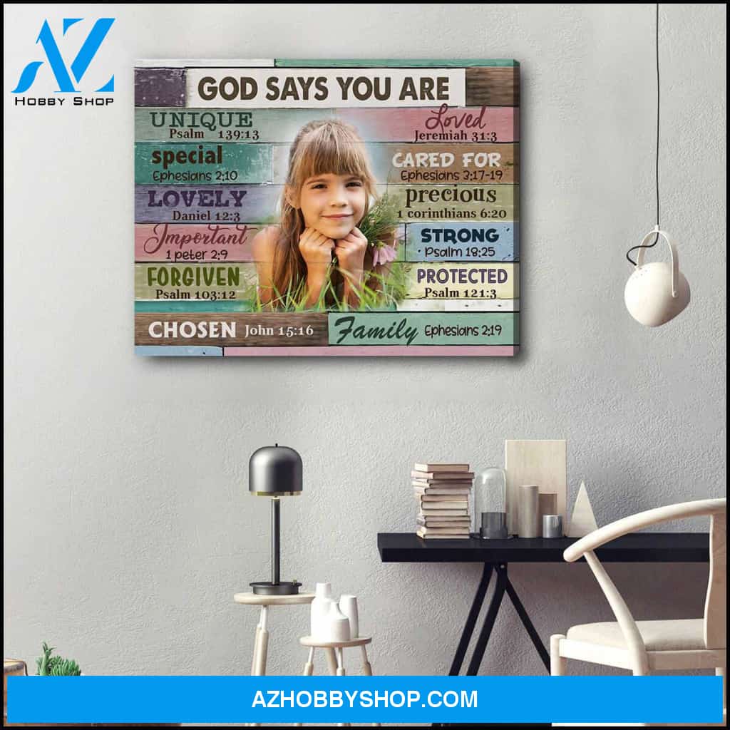 Personalized Canvas, God Says You Are Canvas Wall Art