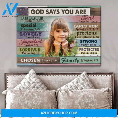 Personalized Canvas, God Says You Are Canvas Wall Art