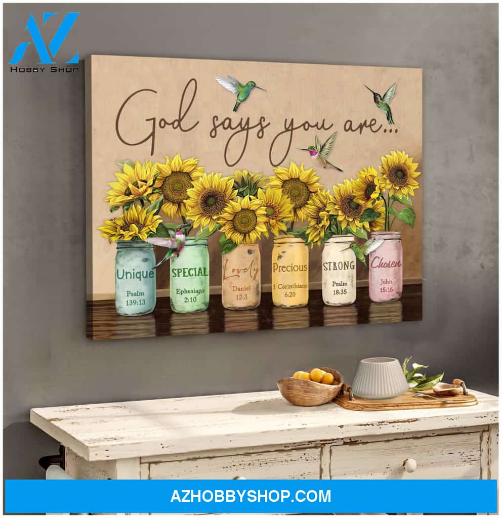 God Says You Are Canvas Wall Art