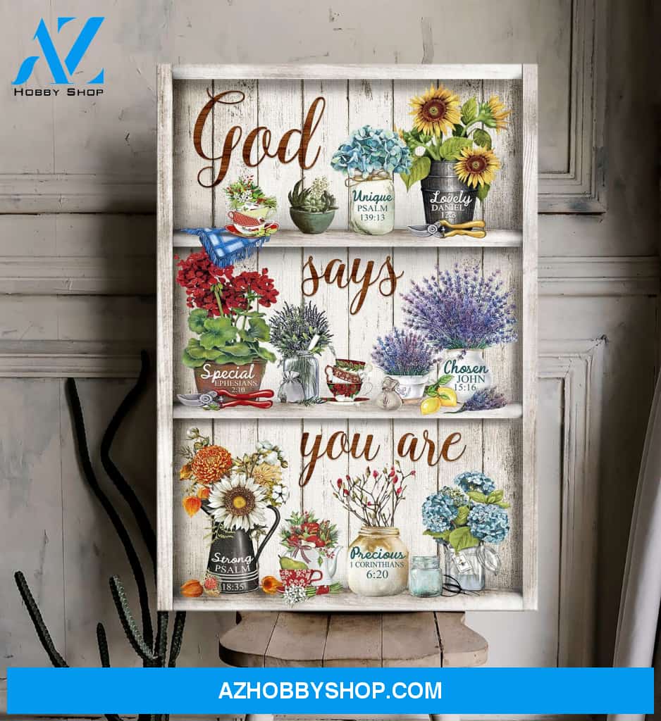 God says you are Canvas - God Wall Art