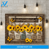 God Says You Are Canvas | Yellow Sunflower And Butterflies Canvas | Beautiful Canvas Wall Art, Wall Decor Visual Art