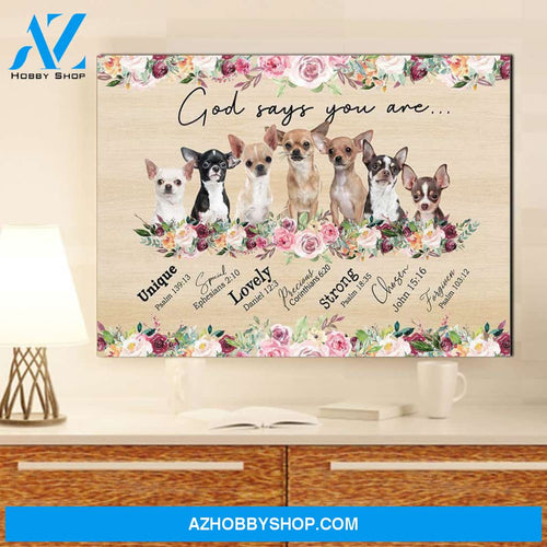 God says you are chihuahua Canvas Wall Art, Canvas Home Decor