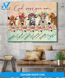 God Says You Are Cow Canvas - Wall Decor Visual Art