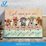 God Says You Are Cow Canvas - Wall Decor Visual Art