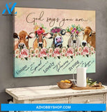 God Says You Are Cow Canvas - Wall Decor Visual Art