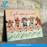 God Says You Are Cow Canvas - Wall Decor Visual Art