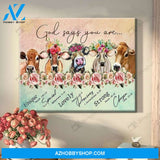 God Says You Are Cow Canvas - Wall Decor Visual Art