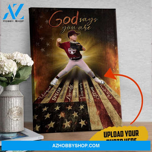 God Says You Are Customized Baseball Poster/Canvas Prints