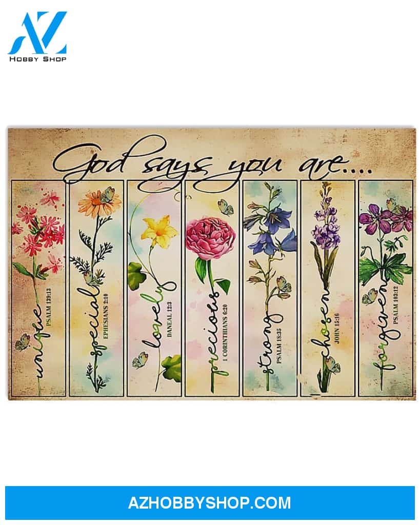 God Says You Are Flowers Gardening Gift Dad Canvas Prints