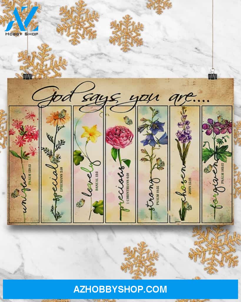 God Says You Are Flowers Gardening Gift Dad Canvas Prints