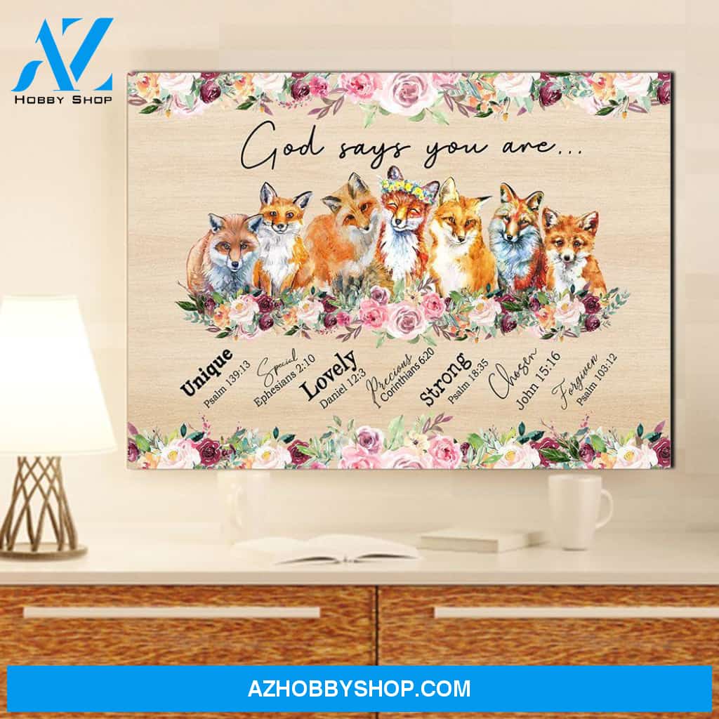 God says you are fox Canvas Wall Art, Canvas Home Decor