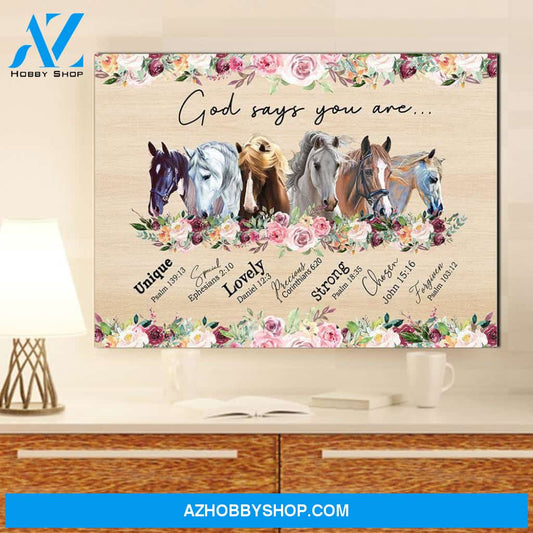 God says you are horse Canvas Wall Art, Canvas Home Decor