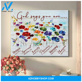 God Says You Are Hummingbird Wall Art Canvas