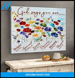 God Says You Are Hummingbird Wall Art Canvas