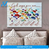God Says You Are Hummingbird Wall Art Canvas