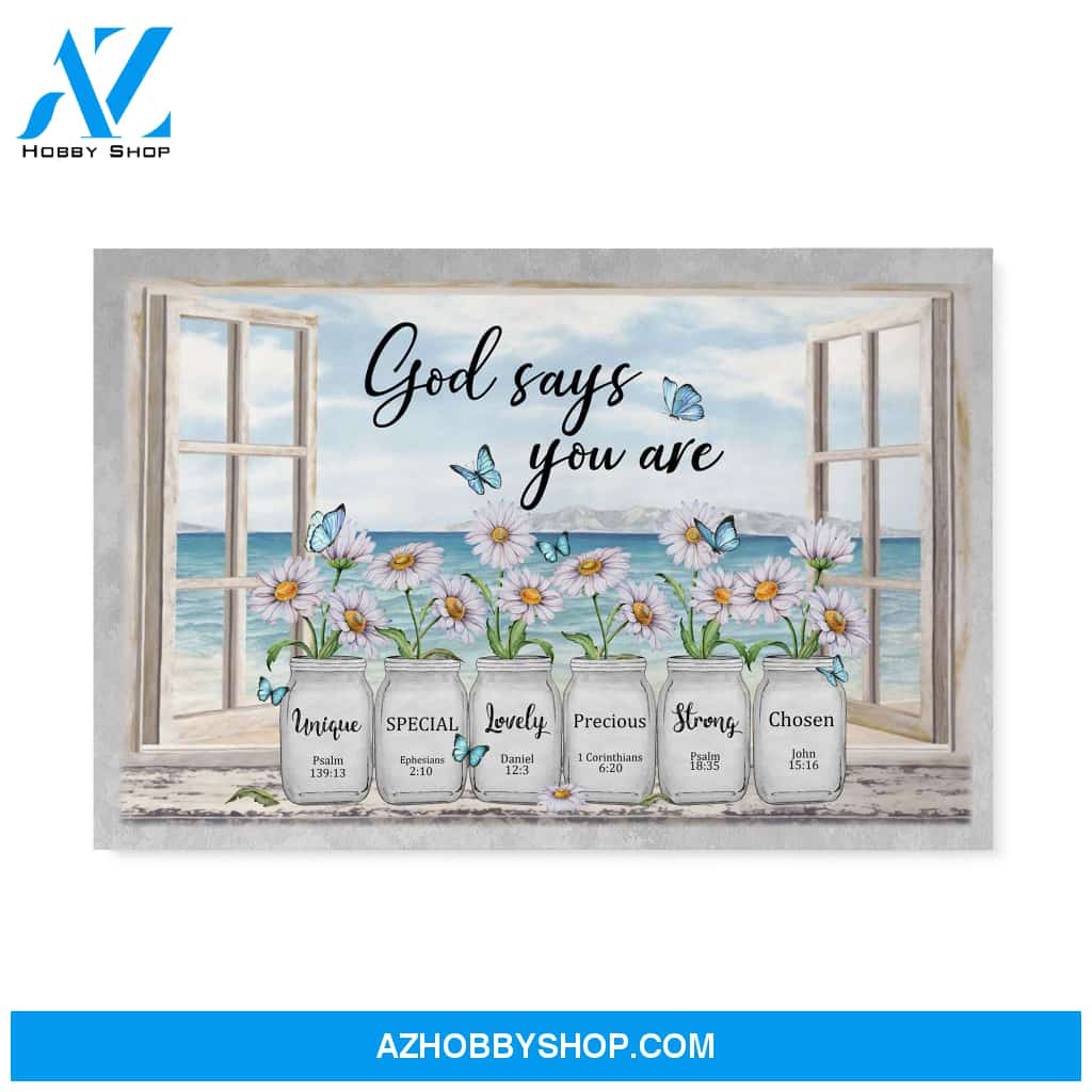 God says you are Matte Canvas (1.25") 36x24 24x16 14x11