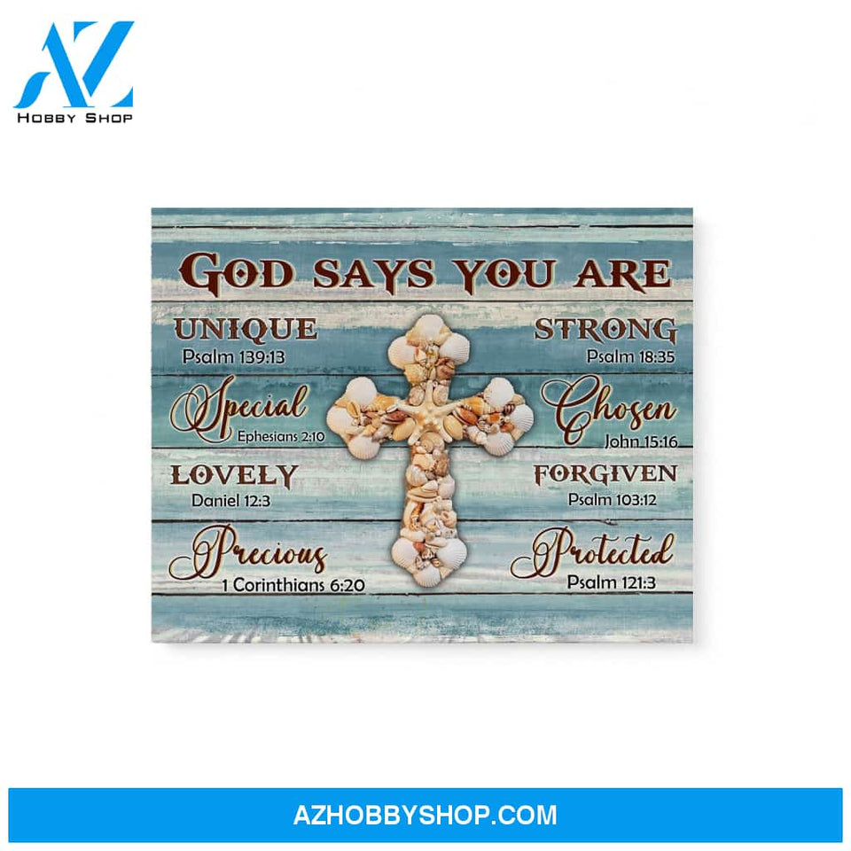 Gift For Christian God Says You Are Special Lovely Precious Strong Canvas