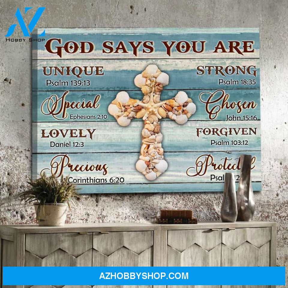 Gift For Christian God Says You Are Special Lovely Precious Strong Canvas