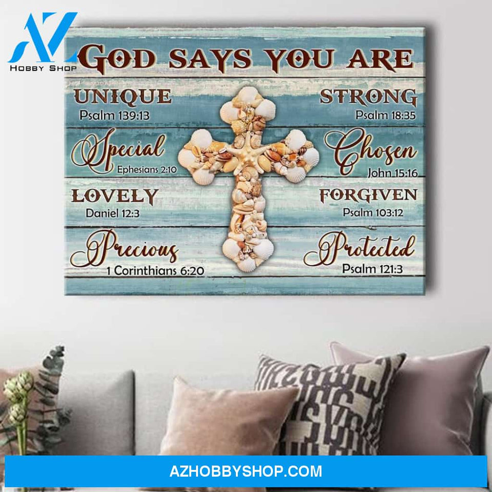 Gift For Christian God Says You Are Special Lovely Precious Strong Canvas
