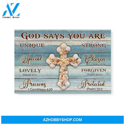 Gift For Christian God Says You Are Special Lovely Precious Strong Canvas