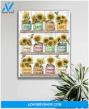 God Says You Are Sunflower and Hummingbird Canvas Wall Art Decor