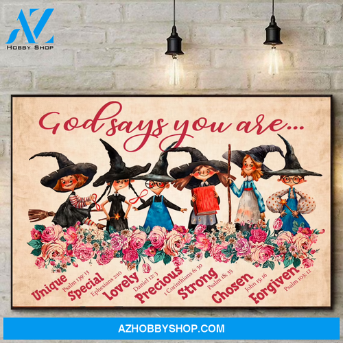 God says you are witches poster, Witch poster in halloween, witch halloween decor, Wiccan Wall Art, Witchy Gift, Halloween Gift